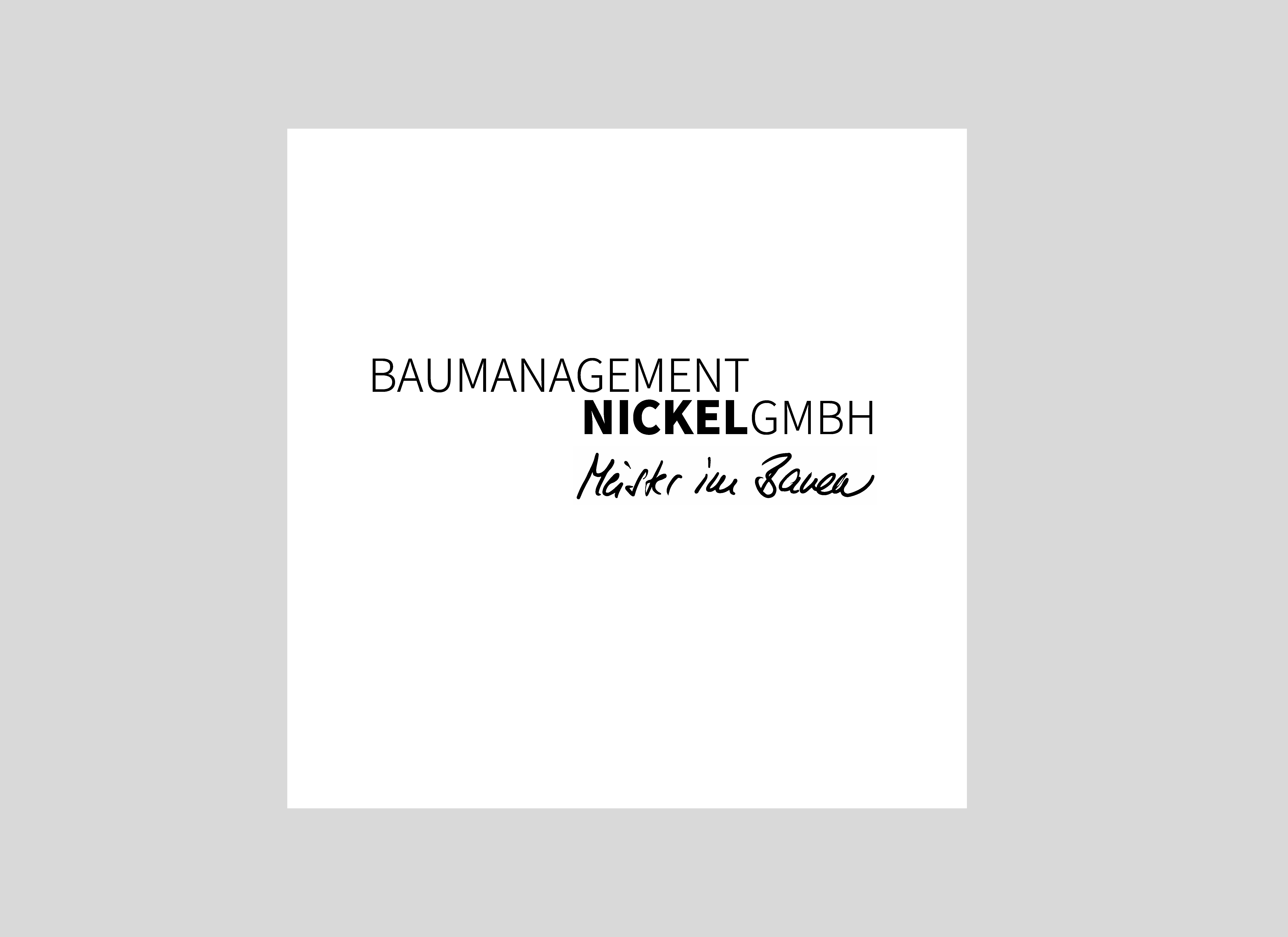 Logo Entwicklung Baumanagement Nickel