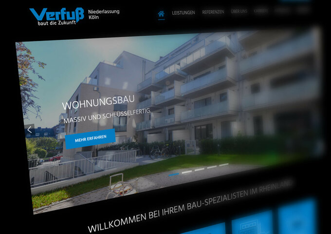 Internetseite der Verfuß GmbH