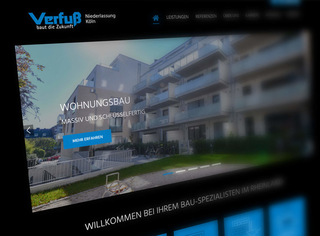 Internetseite der Verfuß GmbH
