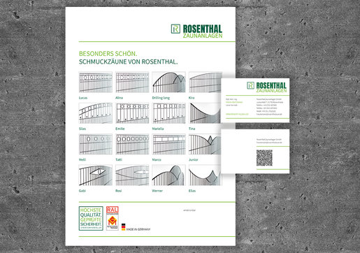 Überarbeitung des Corporate Designs der Firma Rosenthal Zaunanlagen